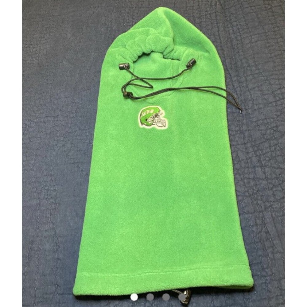 Jets NY NFL Head Sokz by Gotta Go Hood Hat Polartec Fleece Neck Cover Green